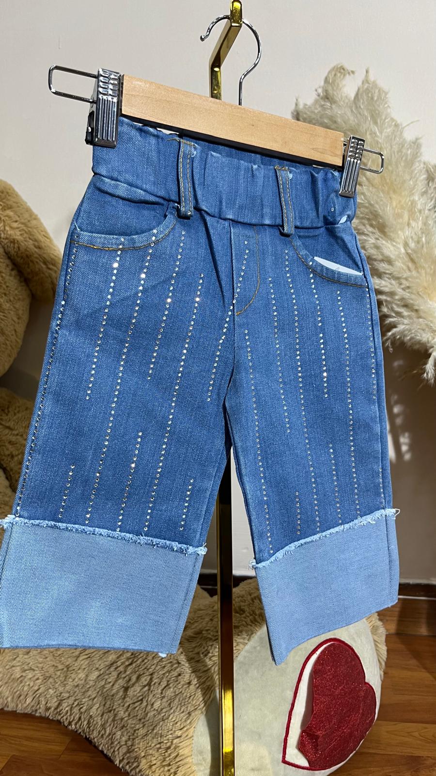 Jeans con brillantini