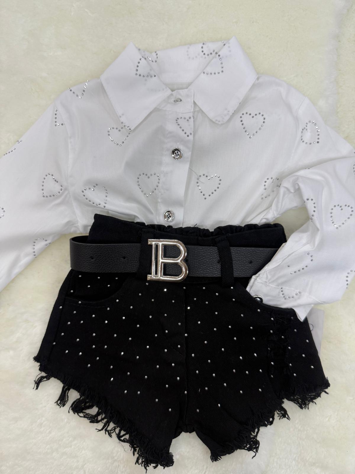 Pantaloncino con brillantini