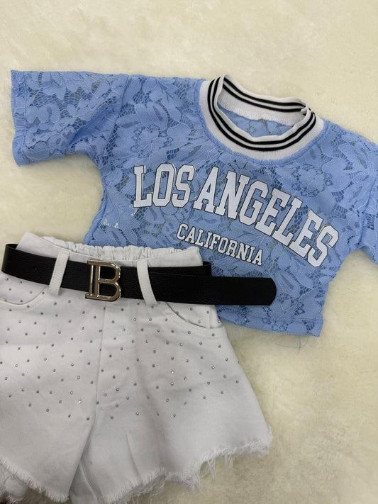 Maglia los angeles in pizzo