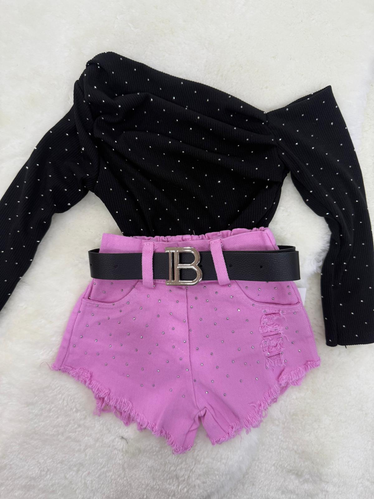 Pantaloncino con brillantini