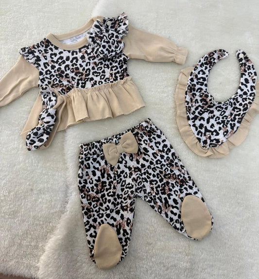 Completo leopardato 3 pezzi
