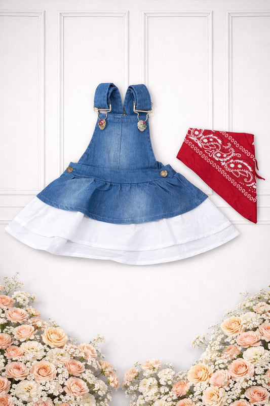 Vestito salopette + foulard