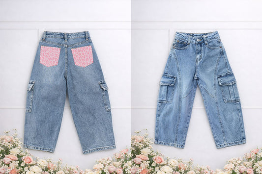 Jeans tasca rosa