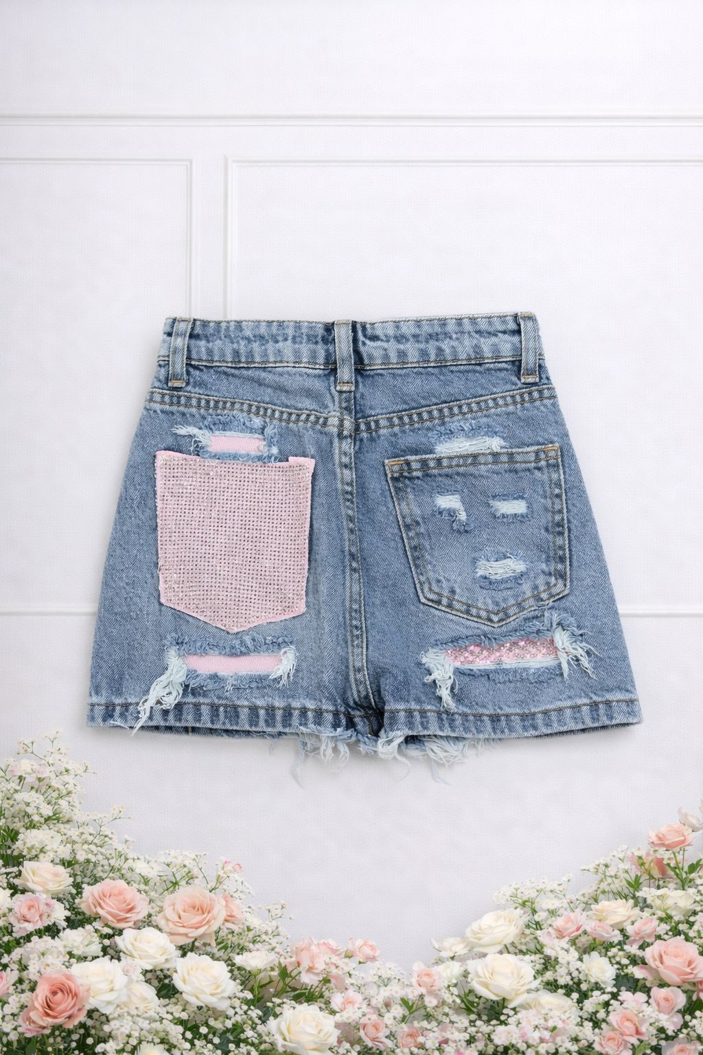 Pantaloncino tasca rosa