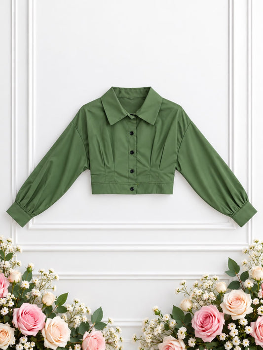 camicia croop verde