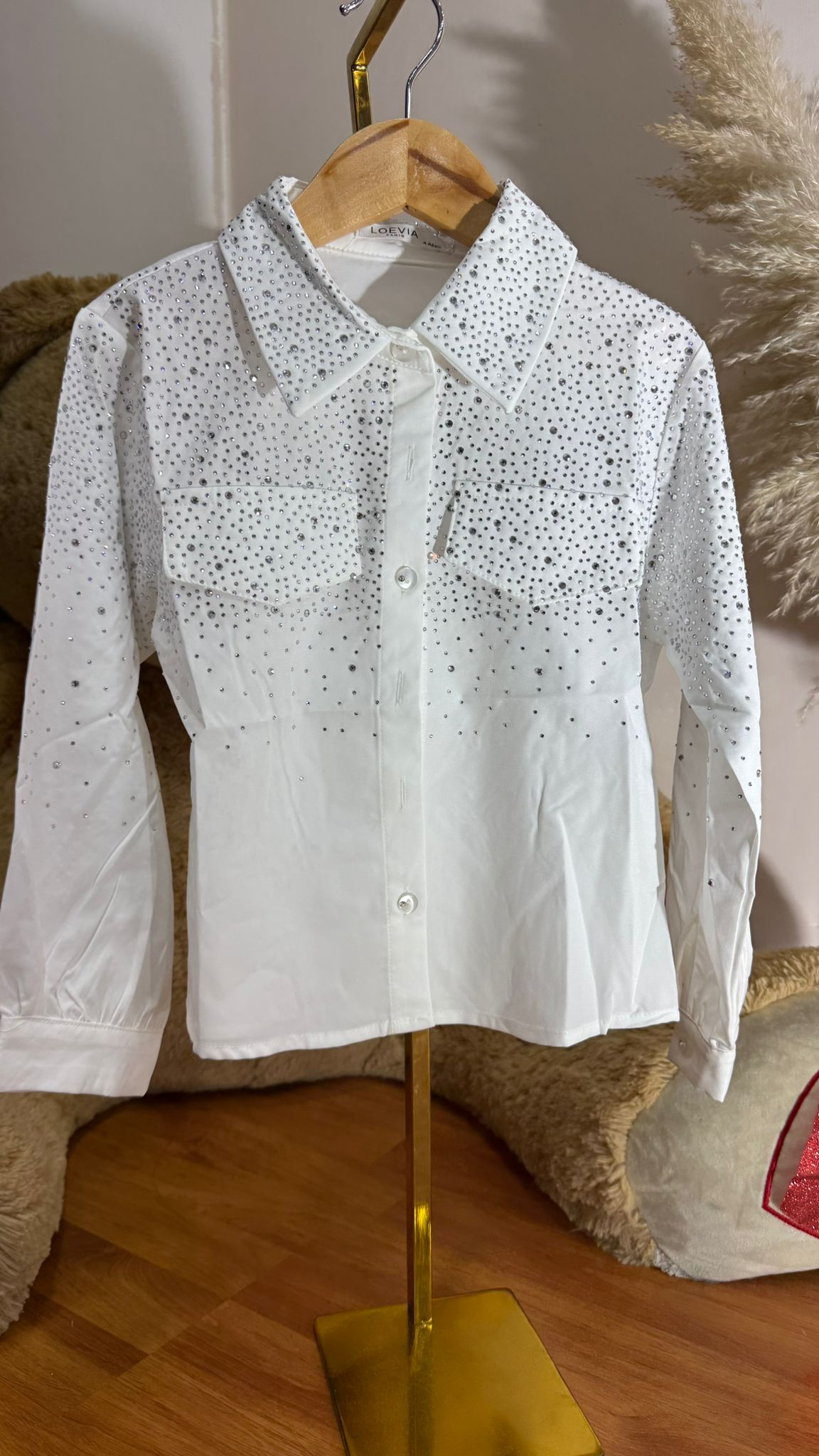 Camicia con brillantini